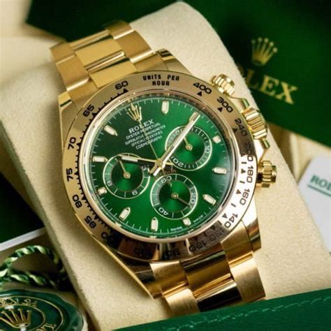 rolex daytona green price|Rolex daytona with green face.